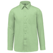 Overhemd in onderhoudsvriendelijk polykatoen-popeline heren Pistachio Green XS