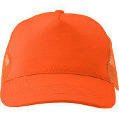 Katoenen pet met kunststof cap. Penelope oranje