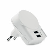 EURO USB CHARGER 2XA - wit