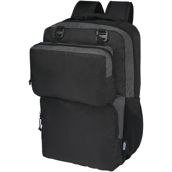 Trailhead 15" GRS recycled lightweight laptop backpack 14L - Solid black/Grey