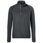 Men's Sports Shirt Half-Zip - carbon - S