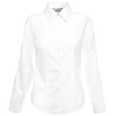 Lady-fit Long Sleeve Oxford Shirt (65-002-0) White M