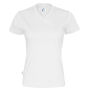 T-Shirt V-Neck Lady White XL (GOTS)
