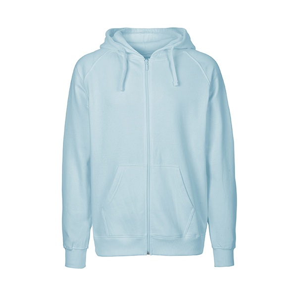 Neutral mens zip hoodie-Light-Blue-S