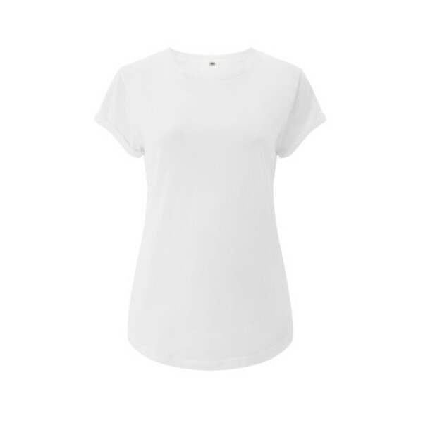 WOMEN'S ROLLED SLEEVE T-SHIRT White XL