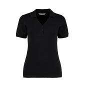 Women's Regular Fit Comfortec® V Neck Polo - Black - XL