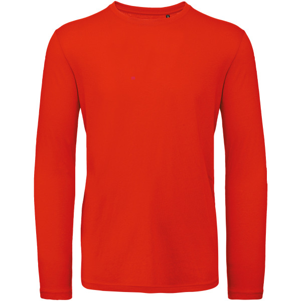 Men's organic Inspire long-sleeve T-shirt Fire Red L