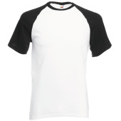 Valueweight Short Sleeve Baseball T White / Black XL