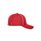 MB6234 6 Panel Workwear Cap - SOLID - - red - one size