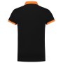 Poloshirt Bicolor Fitted 201002 Black-Orange 8XL