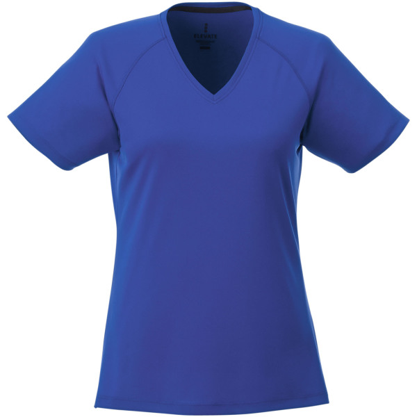 Amery cool fit V-hals dames t-shirt met korte mouwen - Blauw - XXL