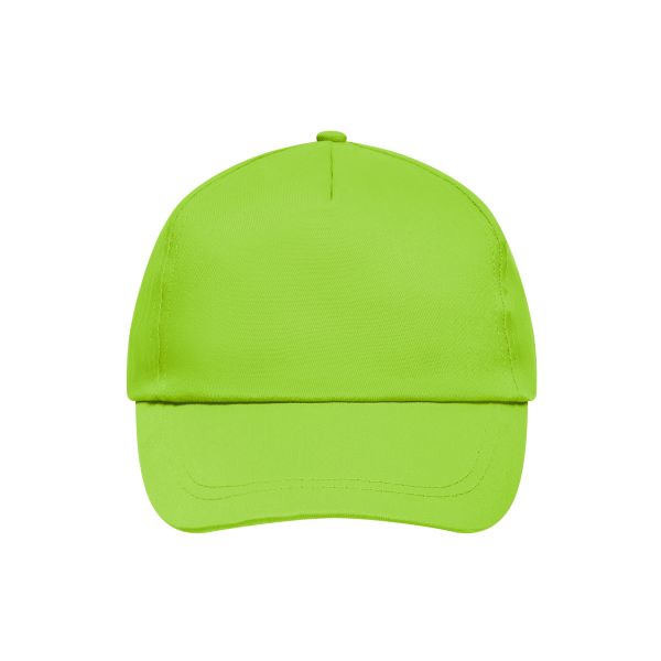 MB001 5 Panel Promo Cap Lightly Laminated lime one size