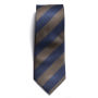 J.H&F Tie Regimental stripe Navy/Brown