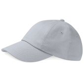 Low Profile Heavy Cotton Drill Cap - Light Grey - One Size