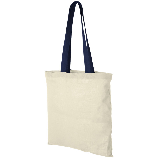 Cotton tote bag coloured handles 7L