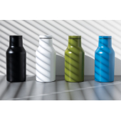 RCS gerecycled roestvrijstalen compacte fles, zwart