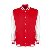 Varsity Jacket - Fire Red/White - 2XL