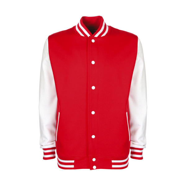 Varsity Jacket - Fire Red/White