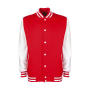 Varsity Jacket - Fire Red/White - XL