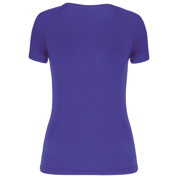 Dames sport-t-shirt V-hals Violet XXL