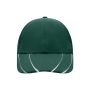 MB601 6 Panel Groove Cap - dark-green/white - one size