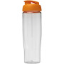 H2O Active® Tempo 700 ml sportfles met flipcapdeksel - Transparant/Oranje