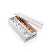 Deluxe mikado/domino in houten doos, wit