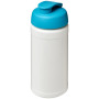 Baseline® Plus 500 ml sportfles met flipcapdeksel - Wit/Aqua
