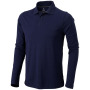 Oakville herenpolo met lange mouwen - Navy - M