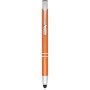 Moneta geanodiseerde aluminium stylus balpen - Oranje