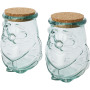 Airoel 2 delige containerset van gerecycled glas - Transparant