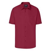 Men's Business Shirt Short-Sleeved - wine - 6XL
