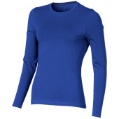 Ponoka biologisch dames t-shirt met lange mouwen - Blauw - 2XL