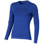 Ponoka biologisch dames t-shirt met lange mouwen - Blauw - M