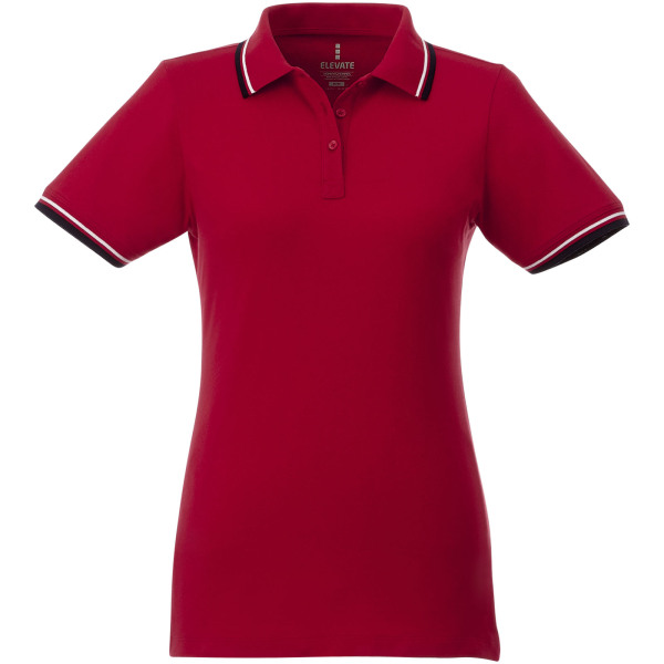 Fairfield short sleeve women's polo with tipping - Red - S