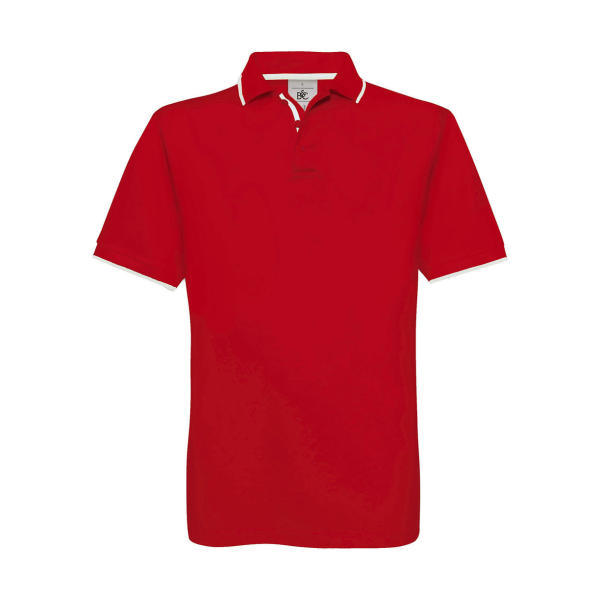Safran Sport Tipped Polo - Red/White - XL