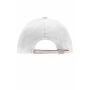 MB6197 6 Panel Double Sandwich Cap - white/red/navy - one size