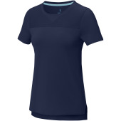 Borax Dames T-shirt met korte mouwen, cool fit, GRS gerecycled - Navy - S