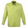 Long Sleeve Poplin Shirt, Lime Green, 23, Premier
