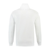 L&S Sweater Zip white 3XL