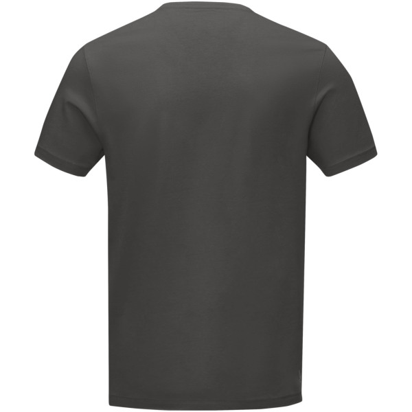 Kawartha short sleeve men's GOTS organic V-neck t-shirt - Storm grey - 3XL
