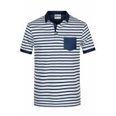 Men's  Polo Striped - white/navy - S