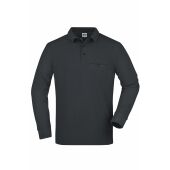 Men's Workwear Polo Pocket Longsleeve - carbon - 6XL