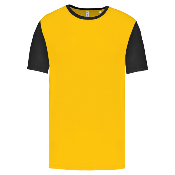Volwassen tweekleurige jersey met korte mouwen Sporty Yellow / Black XS