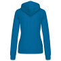 Damessweater met capuchon in contrasterende kleur Tropical Blue / White S