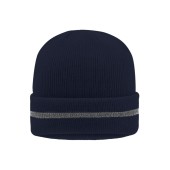 MB7141 Reflective Beanie - navy/silver - one size