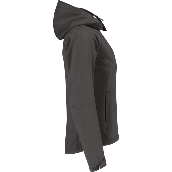 Hooded Softshell Women Dark Grey XL