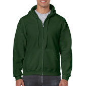 Gildan Sweater Hooded Full Zip HeavyBlend for him 5535 forest green XXL