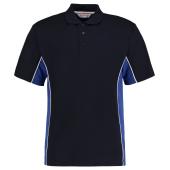 Track Poly/Cotton Piqué Polo Shirt, Navy/Royal Blue, L, Kustom Kit