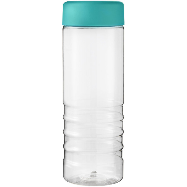 H2O Active® Treble 750 ml screw cap water bottle - Transparent/Aqua blue